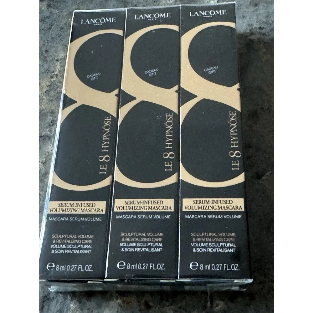 Lancome Le 8 Hypnose Mascara 01 Noir 8ml Full Size Lot of 3 New Gift Set
